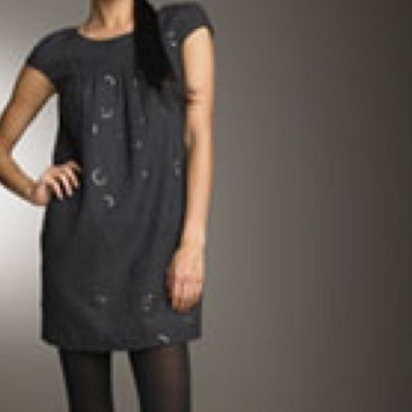 Vince Dresses & Skirts - VinceGray Wool Sheath Dress W/ Sequin Polka Dots